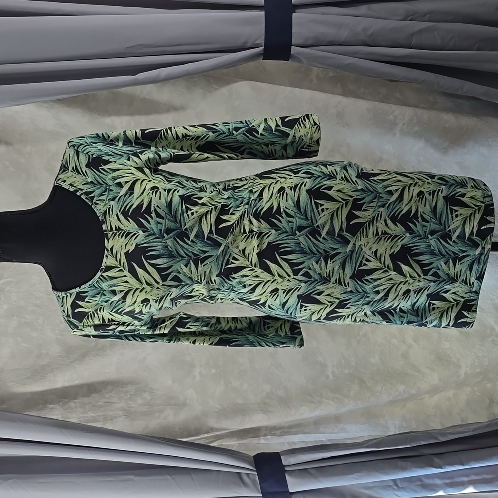 Forever 21 Bodycon Mini Dress with Palm Leave Print